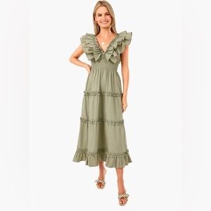 NWT En Saison Sage Construct Midi Dress (Tuckernuck)